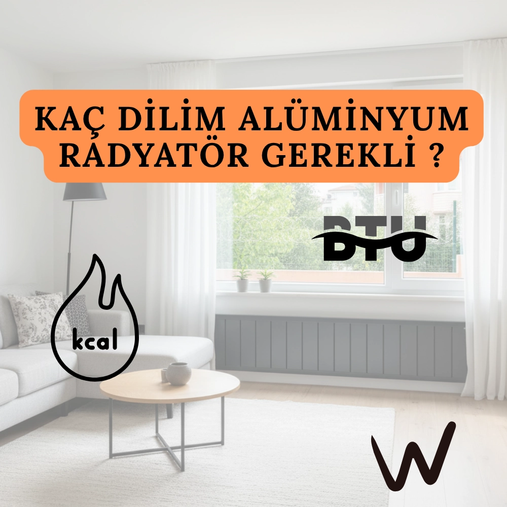 Kaç Dilim Radyatör Gerekir ? 1.500, 2.500 ve 3.000 kcal/h İçin Örnekler
