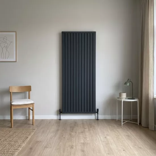 Nuuq Alüminyum Radyatör Dikey Antrasit 600mm